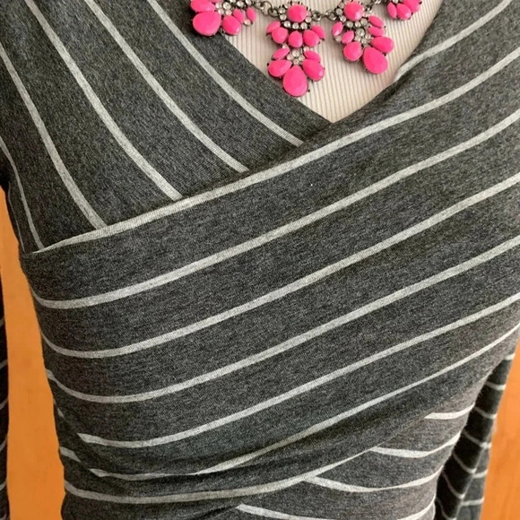 Vince Camuto Striped Bandage Bodycon Dress Petite - Picture 4 of 11